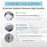 HAMO Seat Pad Cushions for Dining Chairs 4 Pack 40x40 cm Grey9 view 3