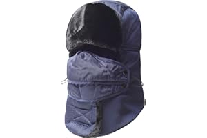 KOOLSOLY Trooper Trapper Hat,Winter Ski Hat with Winter Ear Flap and Ski Windproof Mask