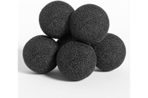 WOOLLY MOLLY Wool Dryer Balls, Black XL Pack of 6, Organic Reusable Laundry Balls, Imported Premium New Zealand Wool, Fabric Softener for 1000+ Loads, Baby Safe & Hypoallergenic, Saving Energy & Time