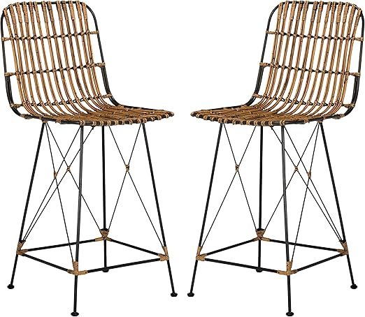 Safavieh Stuhl, Naturel/Noir, 53 x 45 x 94.99 cm: Amazon.de: Küche