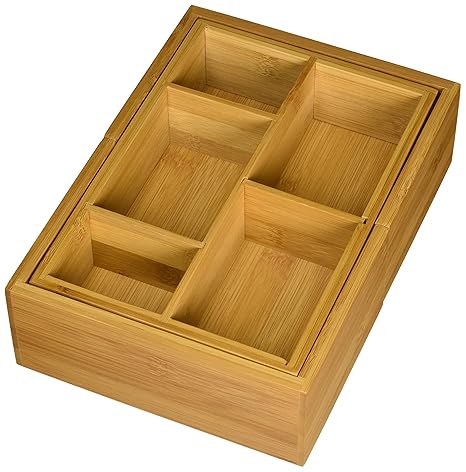 Lipper International 8191 Bamboo Wood Expandable To 16 Drawer