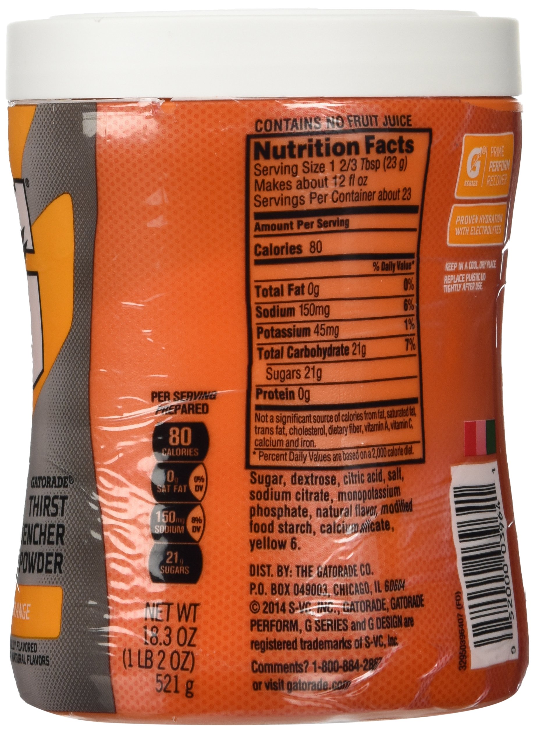 Gatorade Powder, Orange, 18.3ounce Canister (1 Canister) Buy Online