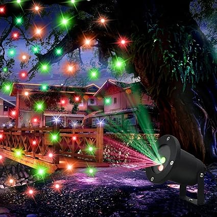 proyector de luces led impermeable dinamico para navidad coloridas copos de nieve proyecta luz de noche luz de navidad tiene un foco de paisaje