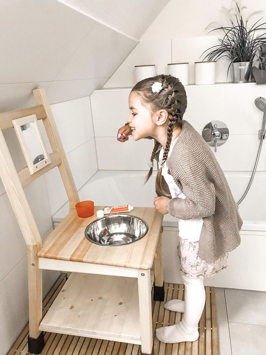 Montessori Chaise Lavabo Pour Enfant Tour D Apprentissage Amazon Fr Bebes Puericulture