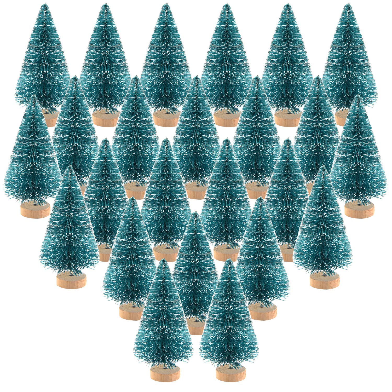 Photo 1 of **MISSING PARTS**
KUUQA 24Pcs Mini Sisal Trees Bottle Brush Trees Mini Christmas Trees Pine Trees with Wood Base Winter Snow Ornaments Tabletop Trees for Christmas Decorations Diorama Models, Small Size Trees