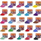 MTBJZJ Mica Powder for Resin, 25 Colors - 20g/Bottle of Epoxy Resin Color Pigment,for Candle Dye, Lip Gloss Pigment, Soap Making, Slime Colorant, Paint, Bath Bombs,Nail Polish and Eye Shadow
