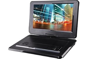 Sylvania 15.6" Swivel Screen Portable DVD Player with USB & SD Card Slot & Rechargeable Battery