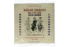 4 Packs Three Ladies Spring Roll Rice Paper Wrappers (Square 22cm)