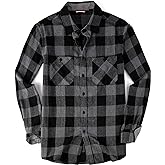 Flannel Shirt for Men Button Down Regular Fit Mens Flannel Shirt Long Sleeve Casual Plaid Flannel Shirt