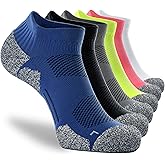 CWVLC Unisex Cushioned Compression Athletic Ankle Socks Multipack