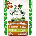 GREENIES Holiday Gingerbread Flavor Dental Dog Treats, All bone sizes