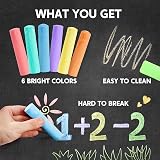 JOYIN 24 Pcs Washable Sidewalk Chalk Set Non-Toxic Jumbo Chalks 6 Colors view 2