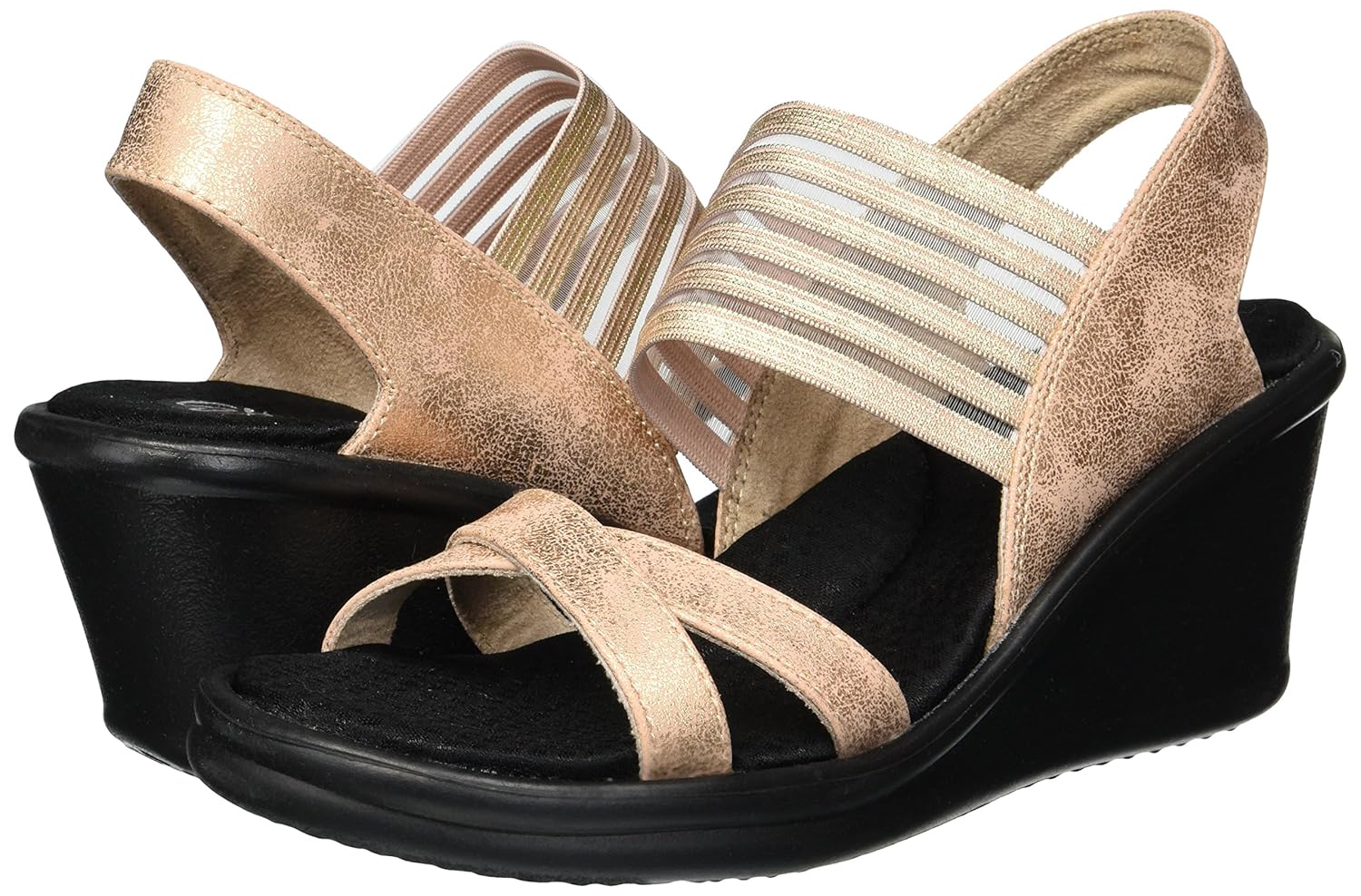 sketchers gold sandals