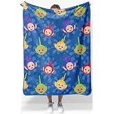 Jay Franco Kids Plush Throw Blanket &ndash; Soft &amp; Cozy Fleece Throw for Bedroom &amp; Couch D&eacute;cor, Official Licensed Product, Blue - Teletubbies, 40x50 - Travel Blanket