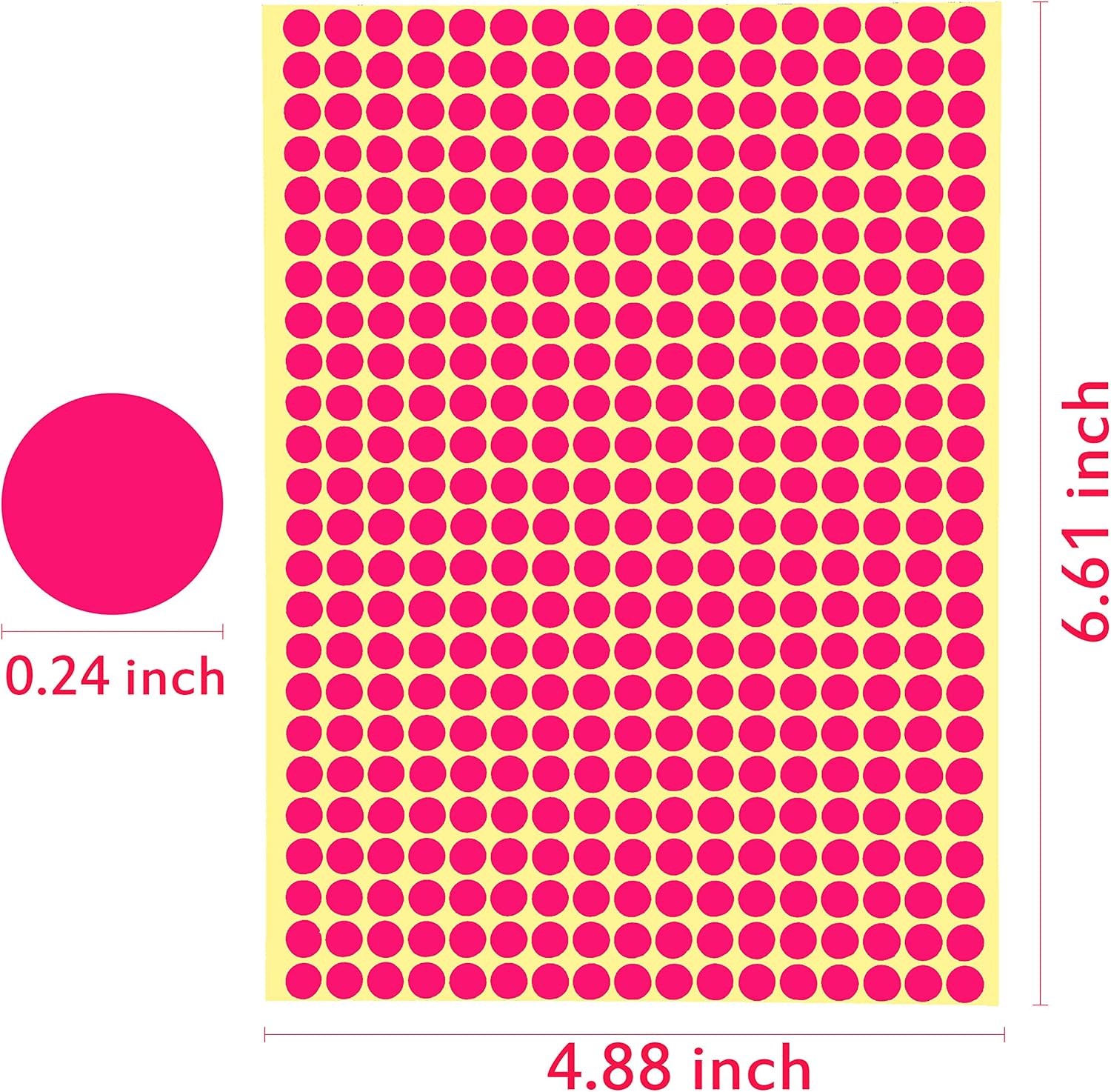 JANYUN 16 Sheets 6528 Pcs Sticky Coloured Dots Round Dot Labels Stickers Self Adhesive Circle Stickers Labels 16 Colors (6mm) - Image 4