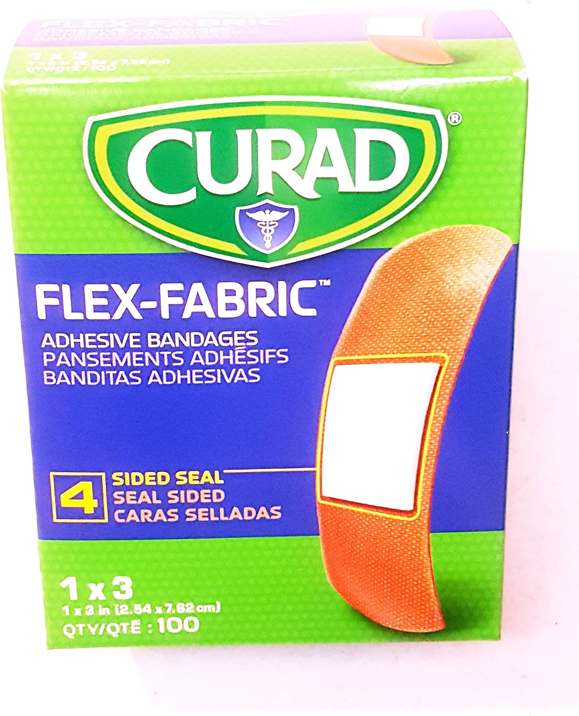 Medline NON25660 Curad Fabric Adhesive Bandages, 1"x3", Natural (Case of 1200)