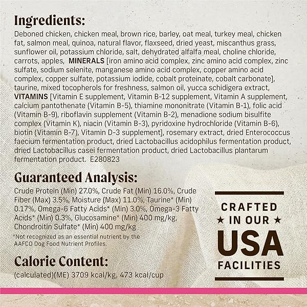 MERRICK HEALTHY GRAINS PREMIUM DRY DOG FOOD FOR SMALL DOGS, WHOLESOME AND NATURAL KIBBLE, SMALL BREED RECIPE – 4.0 LB. BAG