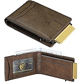 furid Card Wallet For Men Slim: Smart Rfid Minimalist Front Pocket Pop Up Wallet with ID Window - Stocking Stuffers Gifts Boxed for Husband Father at Birthday Anniversary