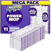 Swiffer PowerMop Multi-Surface Mopping Pad Refills for Floor Cleaning, 11 Count, White/Purple