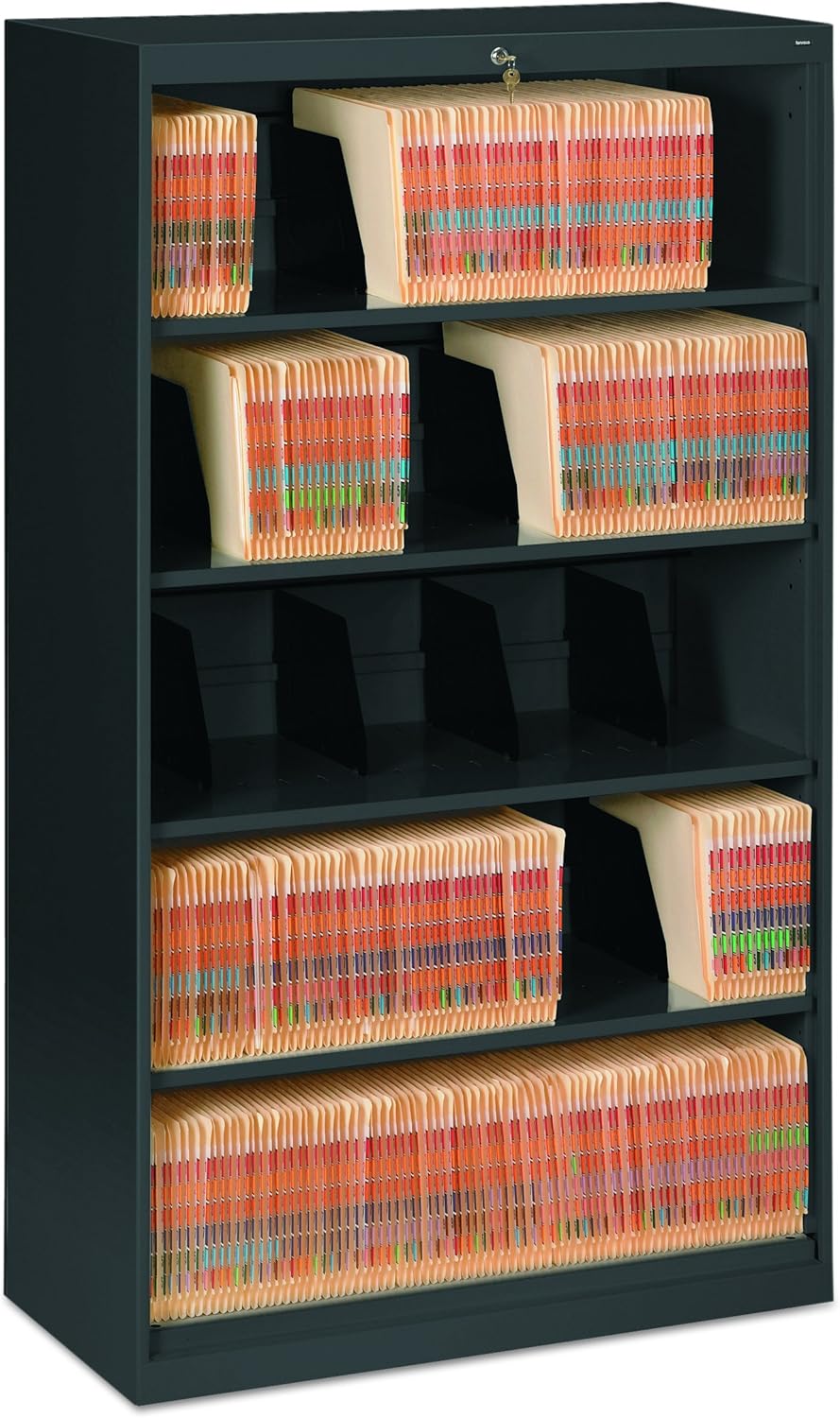 Tennsco Open Fixed Shelf Lateral File, 36w x 16 1/2d x 63 1