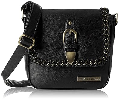 Lino Perros Women Sling Bag (Black)(LWSL00194_Black)