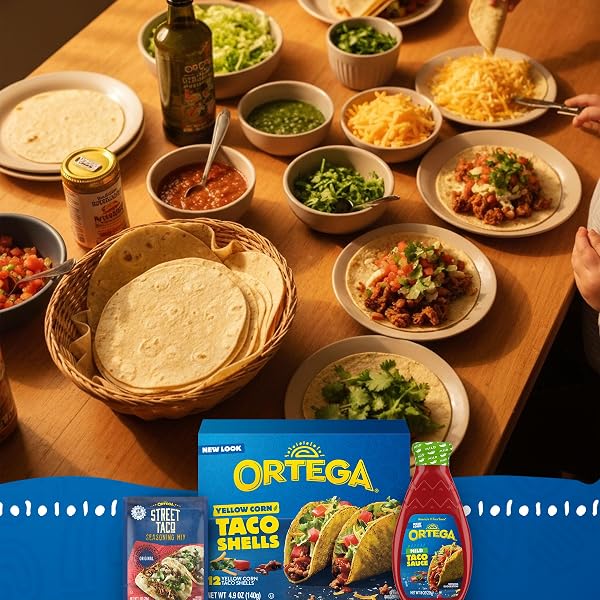 ORTEGA GRANDE HARD & SOFT TACO SHELLS, 8 TACO SHELLS & 8 TORTILLAS