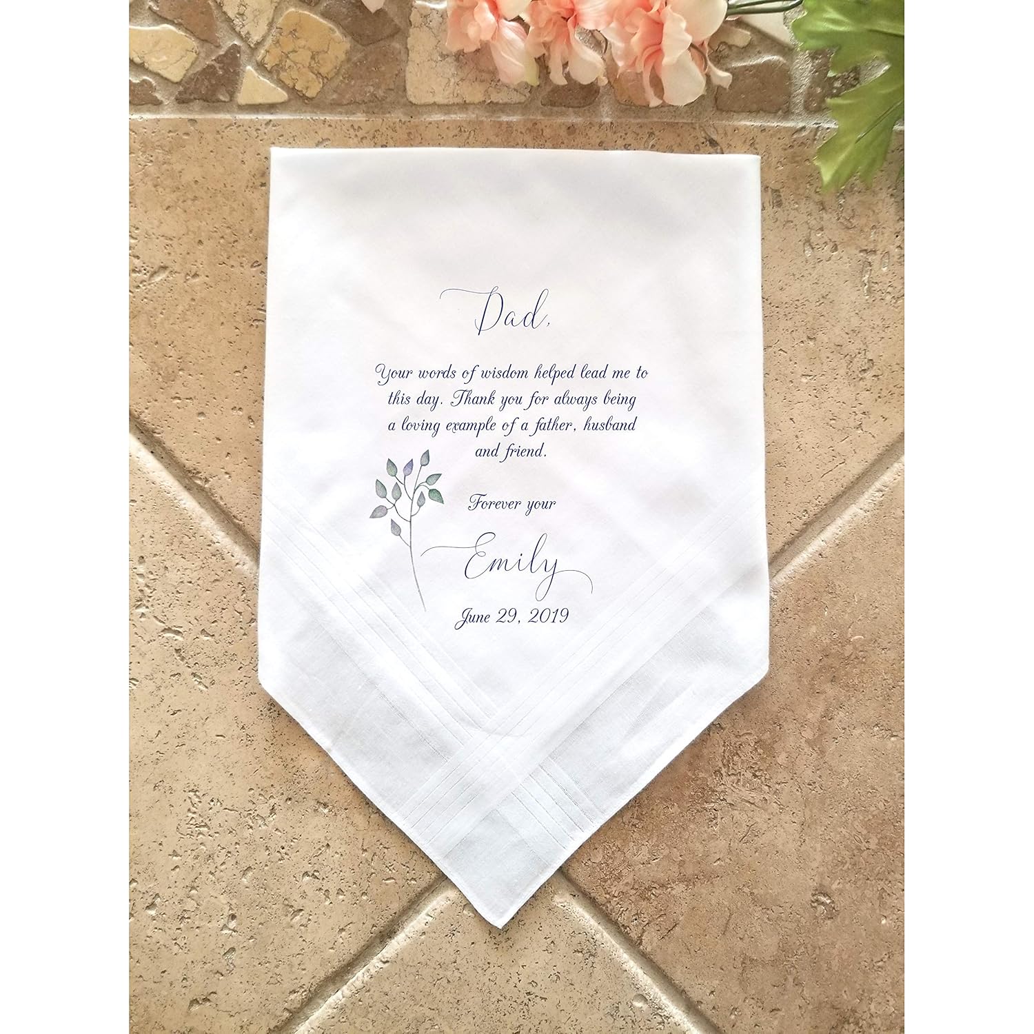 dad handkerchief wedding