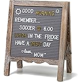 QingE® Double-sided Standing Letter Board,Felt Letter Board with 725 Characters in two Colors, Changeable Letter Board for Home Decor & Shops & Stores Display and Announcement Board