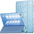 INFILAND Case for Galaxy Tab A9 Plus 5G, Glitter Cover with Sparkly Clear Back for Samsung Galaxy Tablet A9+/A9 Plus 11 Inch 2023 Model (SM-X210/X216/X218)[Auto Wake/Sleep] for Girls Kids Blue