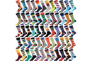 WeciBor 36 Pairs Unisex Funny Random Pattern Colorful Cotton Crazy Socks for Men Women Bulk Wholesale
