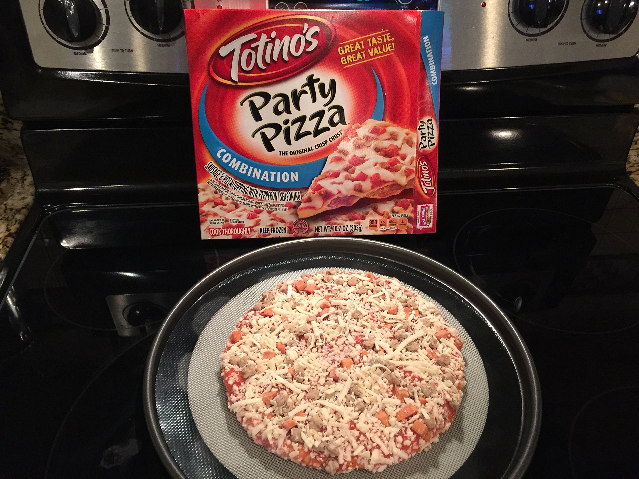 Round 12 Inch NonStick Silicone Baking Mat for Pizza Pans Made by Mrs