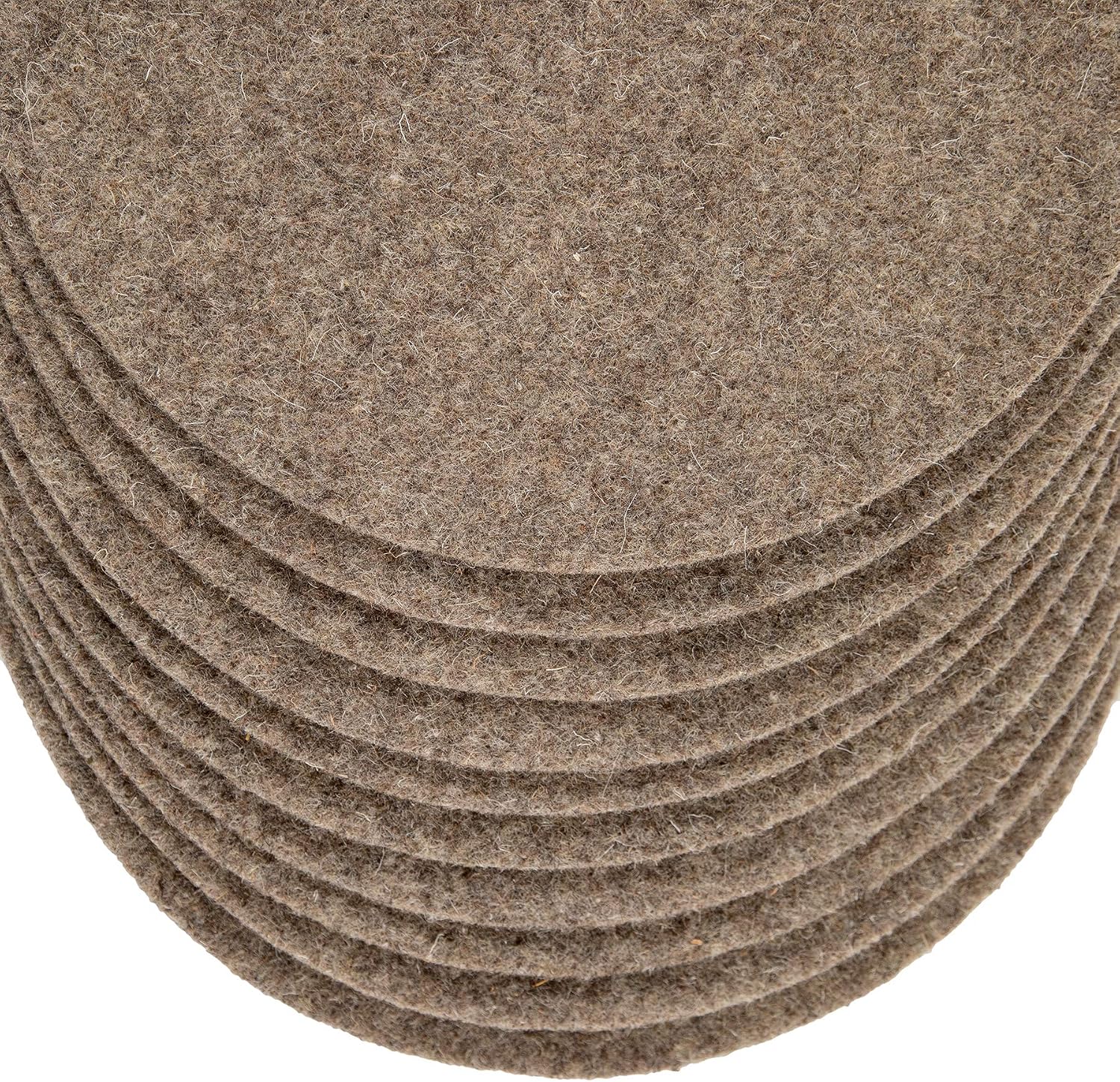 La cordeline ACJN10LE-L10 Pack of 10 Wool Mulching Discs Diameter 30 cm Natural, DIAMETRE 30 CM - Image 3