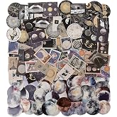 138 PCS Vintage Astronomy Stickers Space Galaxy Moon Planets Washi Decals | Washi Stickers Includes Galaxy Moon, Planets and Astrology Patterns for Decorating Journals Scrapbooks Laptops and DIY Crafts