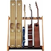 Nefelibata Multi-Purpose Guitar Stand 5 Stands Wooden Guitar Stand Floor Stand for Guitars and Cases, Electric Guitars, Acous