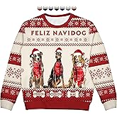 NAZENTI Ugly Sweater, Dog Mom Christmas Sweatshirt