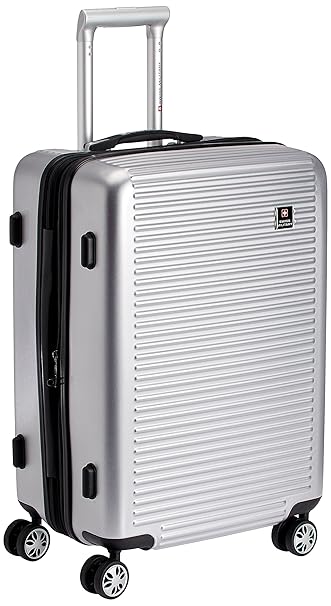 Swiss Military Polyester 60 liters Grey Hard Shell Trolley Suitcase (HTL-5)