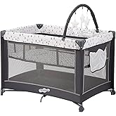 Pamo Babe Pack and Play with Bassinet, Portable Playard for Baby