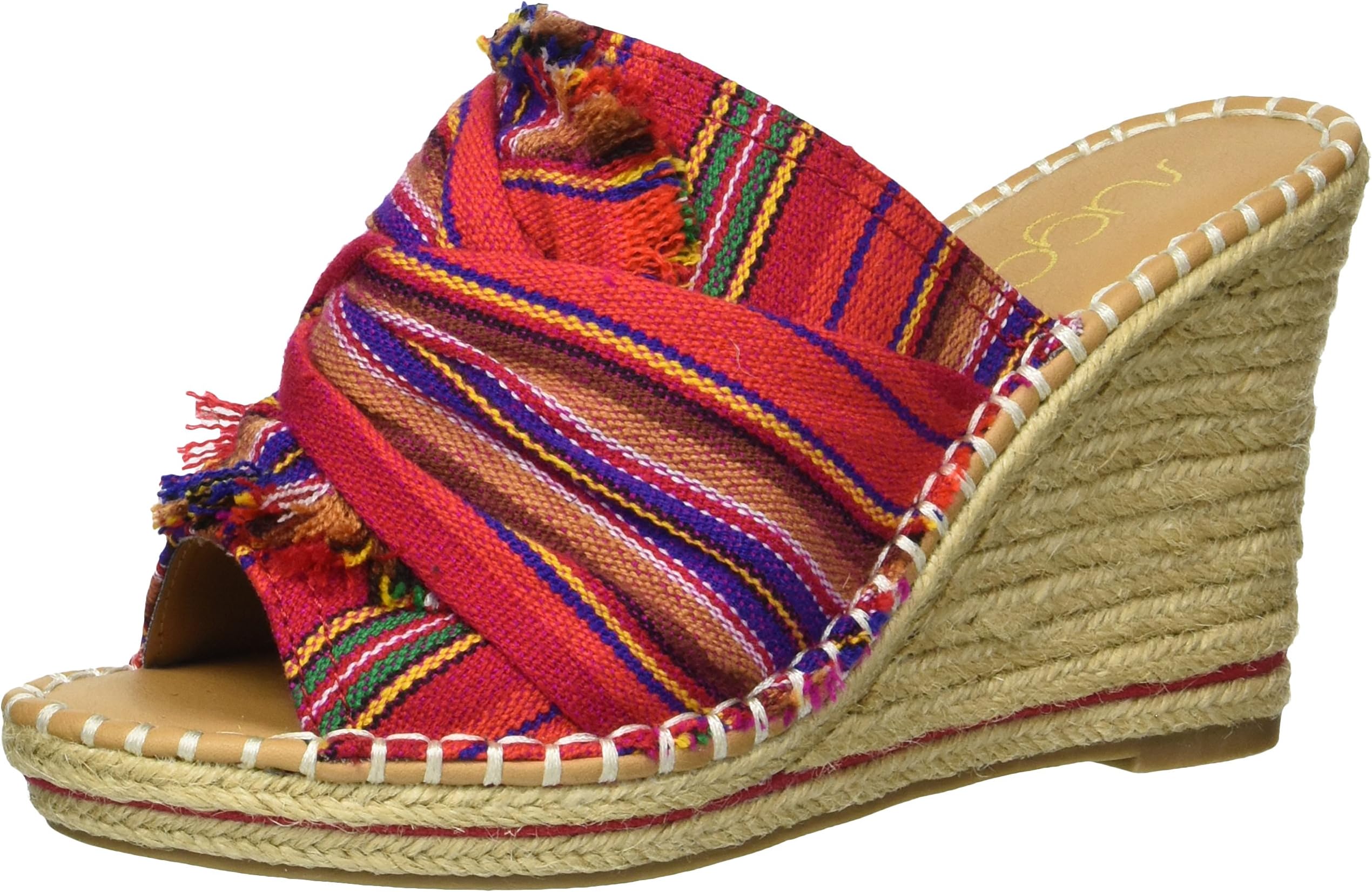 Sugar Women's Honora Slip-on Open Back Espadrille Wedge Sandal