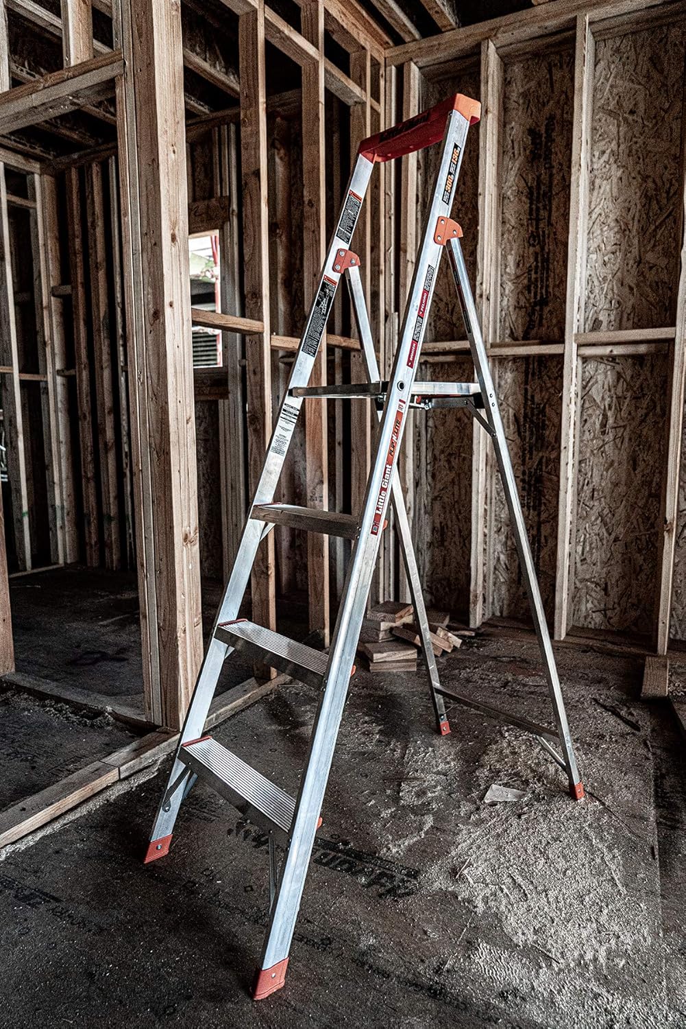 Little Giant Ladders, Flip-N-Lite, 6-Foot, Stepladder, Aluminum, Type 1A, 300 lbs Rated (15270-001) - - 