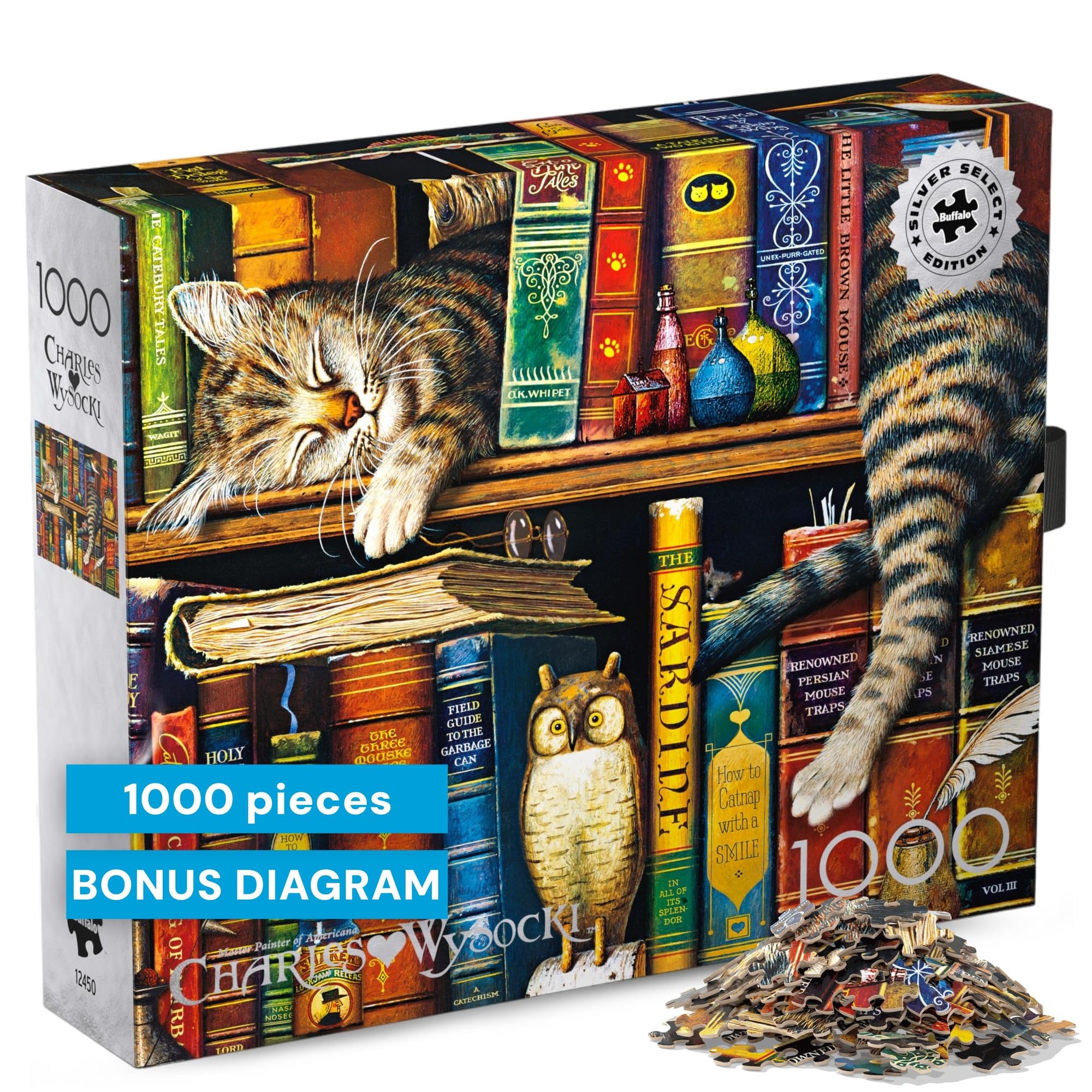 Buffalo Games - Silver Select - Charles Wysocki - Frederick The Literate - 1000 Piece Jigsaw Puzzle for Adults Challenging Puzzle Perfect for Game Nights - Finished Size 26.75 x 19.75