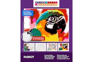 STICKTOGETHER Huge Mosaic Puzzle Poster Kits | Group Project | No Mess Paint by Sticker | Stay at Home Activity | Classroom | One Sticker at a Time! | Large Parrot | Learning Fun | 40” X 36” Giant Poster