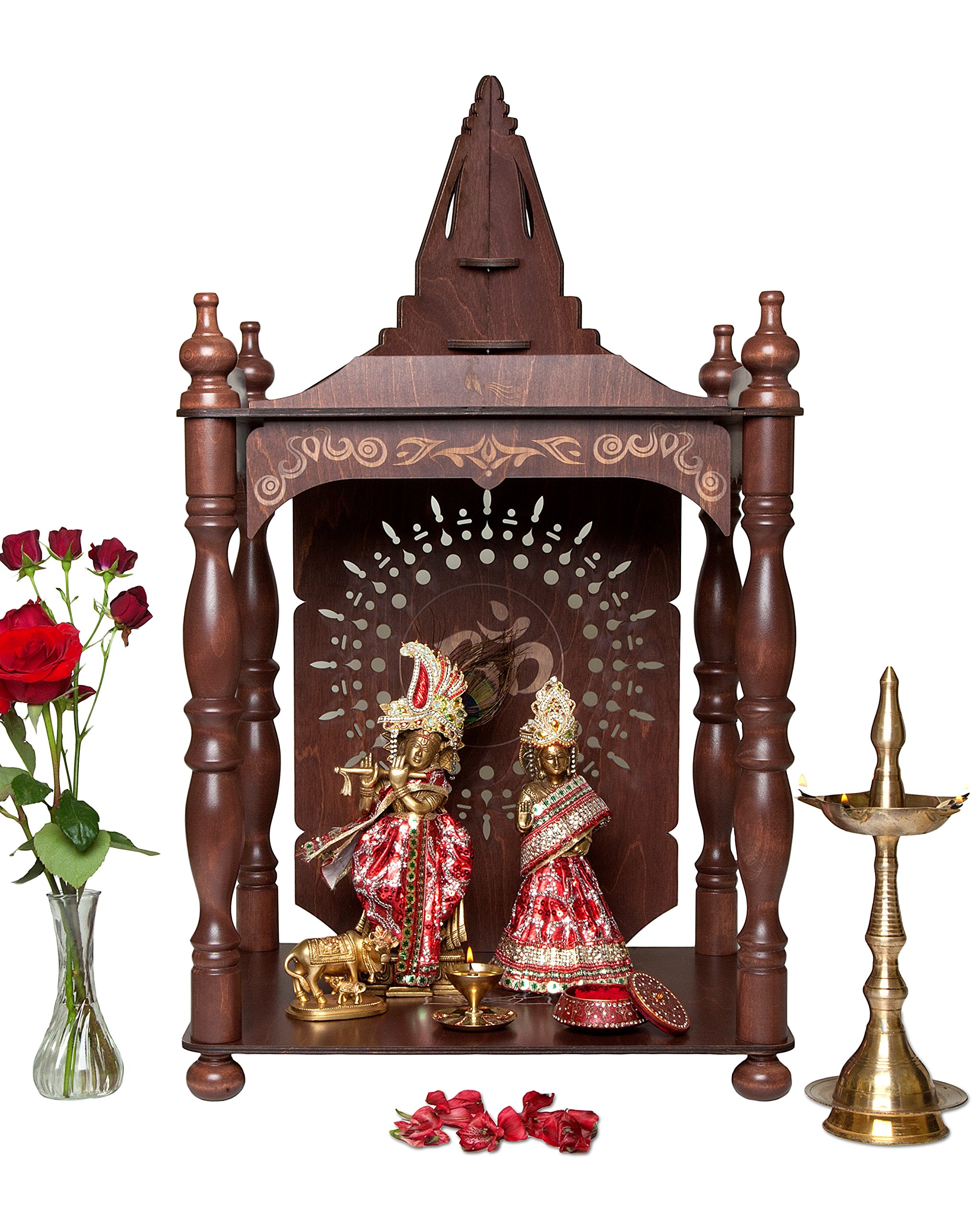 Home Temple, Altar, Pooja Mandir (Mahogany) Buy Online in UAE