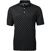 Cutter & Buck Mens Virtue Eco Pique Tile Print Recycled Mens Big & Tall Polo
