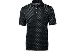 Cutter & Buck Virtue Eco Pique Tile Print Recycled Mens Big & Tall Polo