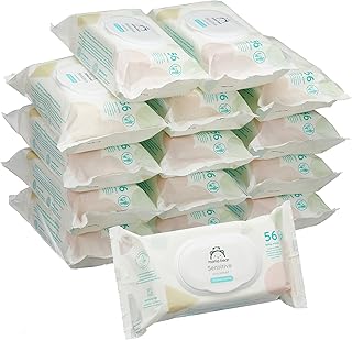 Amazon-Marke: Mama Bear Sensitive Baby Feuchttücher - 15er Packung (840 Tücher)