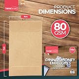 SOL 100pk Dinner Money Envelopes 70x40mm Small Compact Kraft Seal view 2
