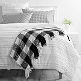 Martha Stewart - Holiday Buffalo Check 50" x 70" Throw Blanket, Black