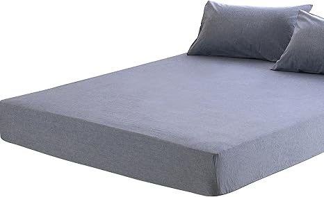 Amazon ボックスシーツ クイーン オーガニックコットン マチ30 洗いざらしの綿100 ベッドシーツ Boxシーツ 防ダニ ブルー ボックス シーツ オンライン通販