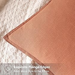 MIULEE Decorative Linen Euro Sham Pillow Covers