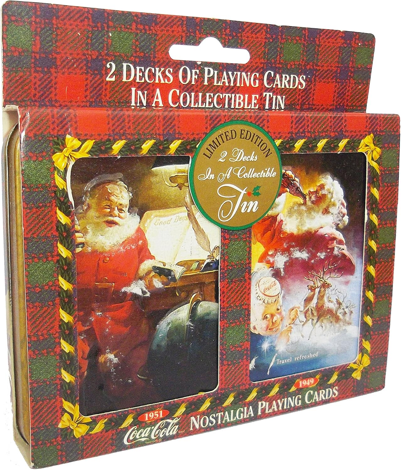 Limited Edition 1998 Coca-Cola Playing Cards in Collectible Tin Two Decks